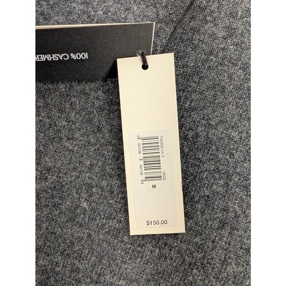 NWT Banana Republic Cashmere Crew-Neck Sweater in Coal Black Heather size Medium - Picture 3 of 5